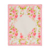 Tapis de Prière Islamique en Velours Rose avec Motif Floral