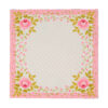 Tapis de Prière Islamique en Velours Rose avec Motif Floral