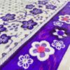Tapis de prière islamique rembourré Janamaz avec bordure florale violet