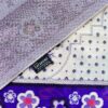 Tapis de prière islamique rembourré Janamaz avec bordure florale violet