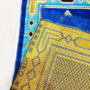 Tapis de prière islamique Sajadah rembourré en velours Kaaba bleu