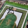 Tapis de prière islamique en velours Sajadah traditionnel cramoisi