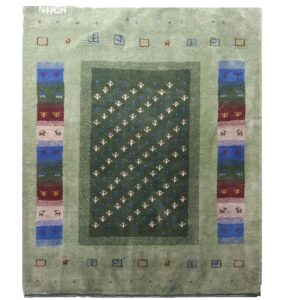 Tapis Gabbeh en laine persane tissé à la main en Fars Kashkuli motifs animaliers