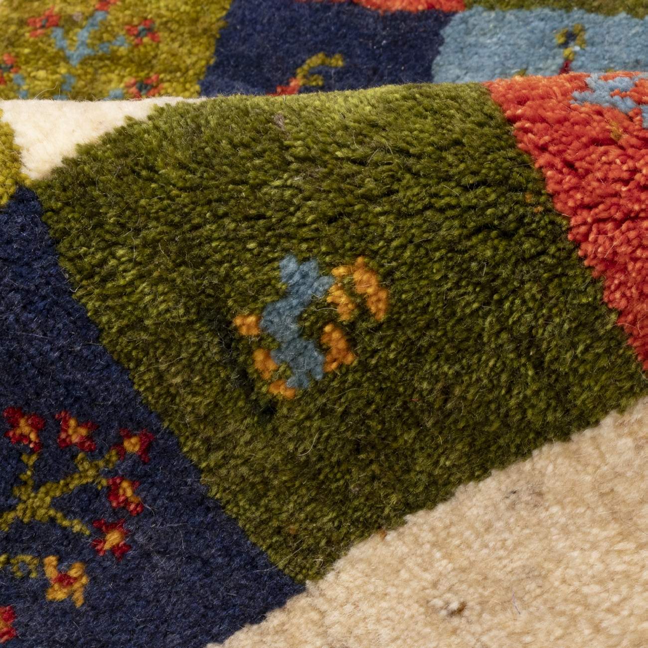 Tapis Gabbeh en laine persane tissé à la main en Fars Kashkuli crème