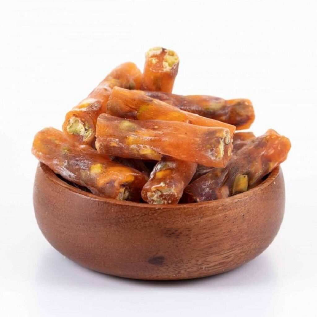 Lokum Délice turc avec saveur d'orange et pistache - 500g