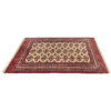 Tapis persan avec laine noué à la main authentique à Golestan Torkaman rouge