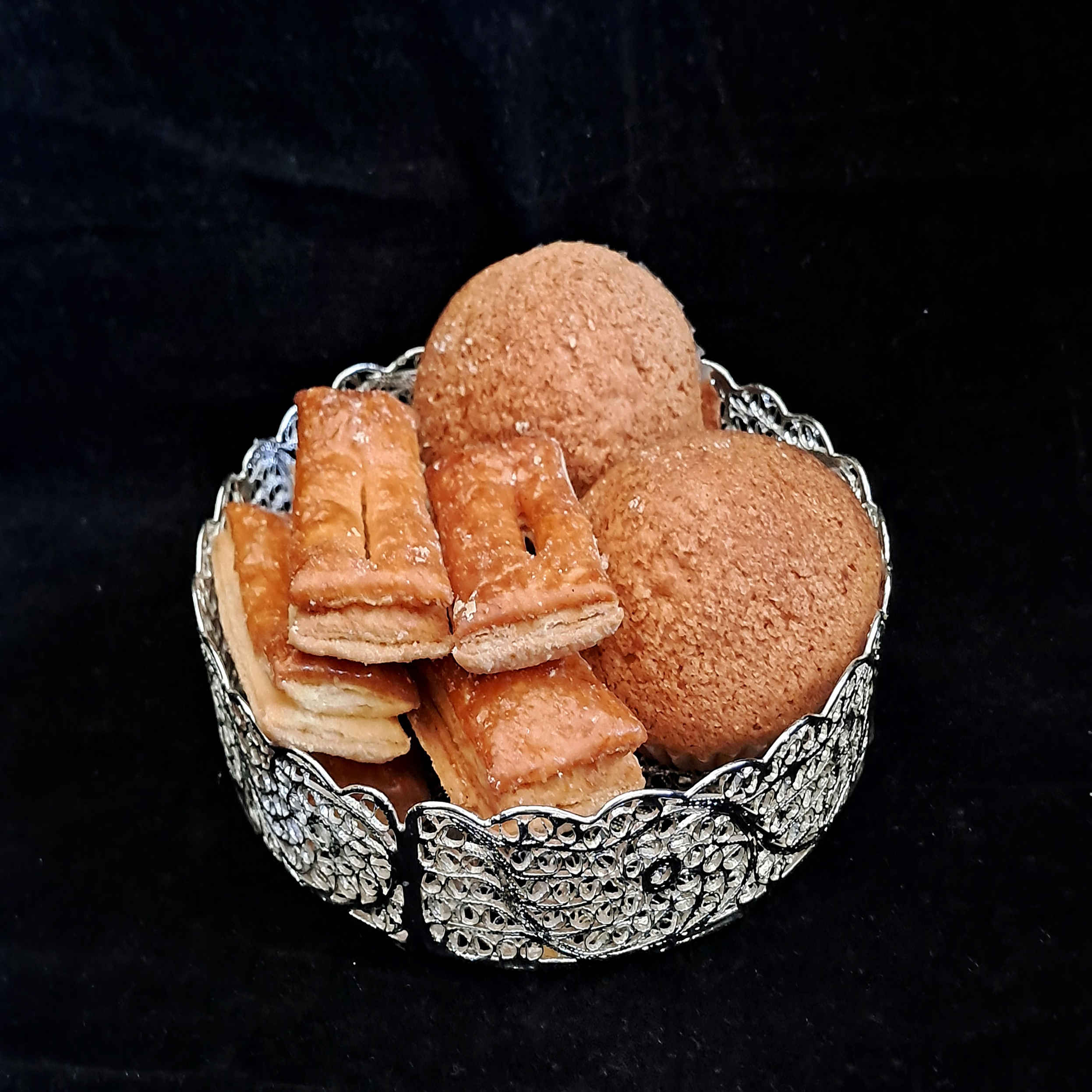 Bol décoratif en filigrane persan – Bol à fruits en argent fait main