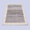 Tapis Gabbeh en laine persane véritablement tissé à la main bordé brun