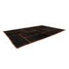 Tapis Persan Vintage Patchwork Noué à la Main Marron Foncé