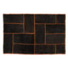 Tapis Persan Vintage Patchwork Noué à la Main Marron Foncé