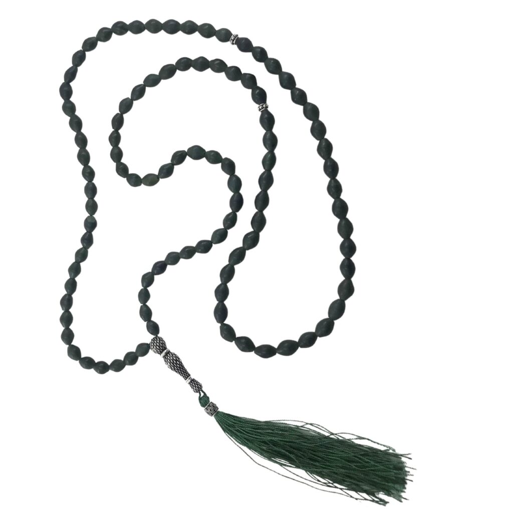 Chapelet afghan Shah Maghsoud vert foncé – 101 perles de prière
