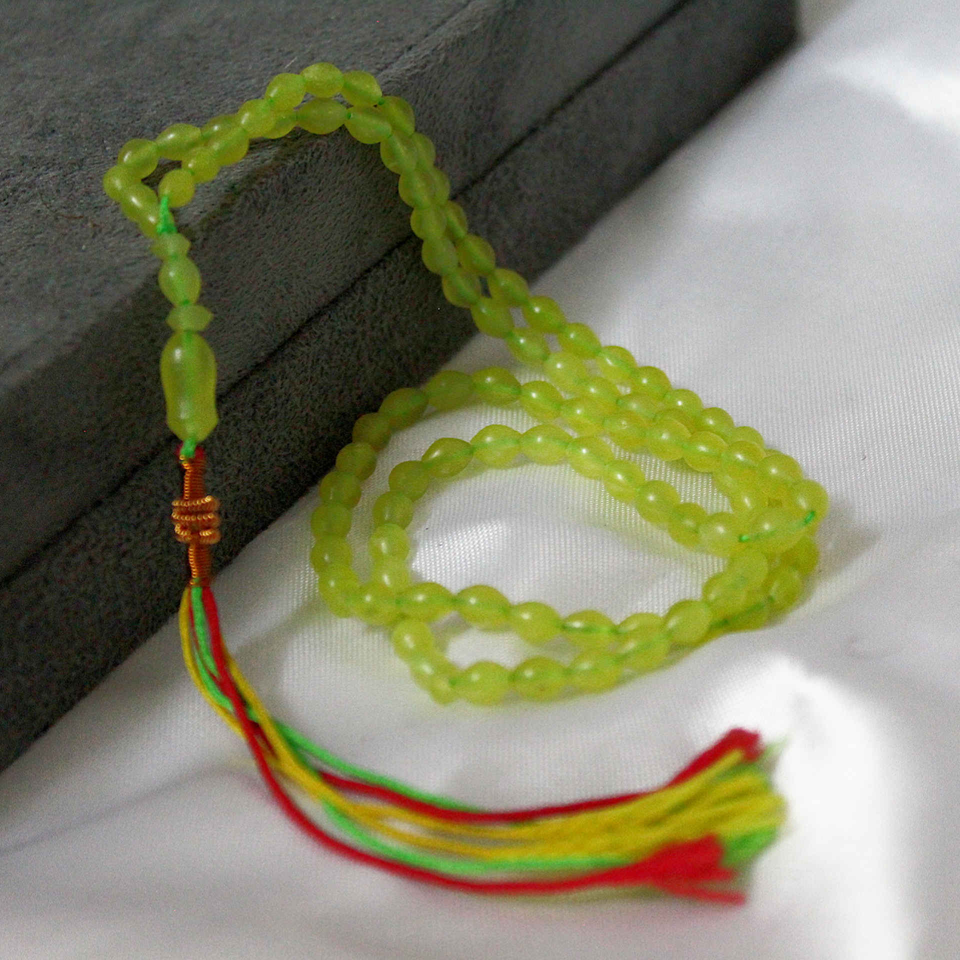 Chapelet afghan Shah Maghsoud en serpentine – 101 perles de prière