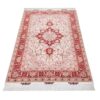 Tapis persan en soie noué à la main original à Tabriz Lachak Toranj rouge