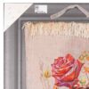 Tapis persan figuratif noué à la main de Tabriz représentant des roses