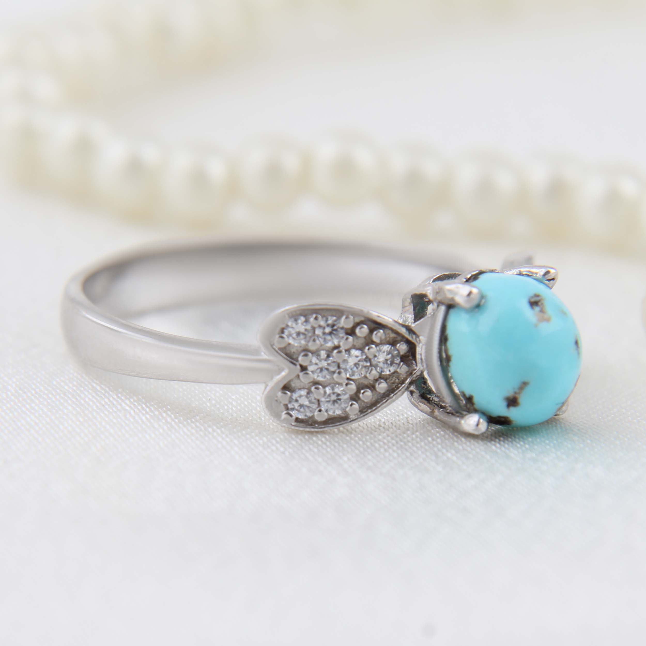 Bague en Argent Persan Faite Main avec Turquoise de Neyshabur Sahar