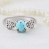 Bague en Argent Persan Faite Main avec Turquoise de Neyshabur Sahar