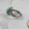 Bague en Argent Persan Faite Main pour Femme avec Turquoise de Neyshabur Elham