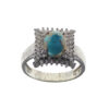 Bague en Argent Persan Faite Main pour Femme avec Turquoise de Neyshabur Sara