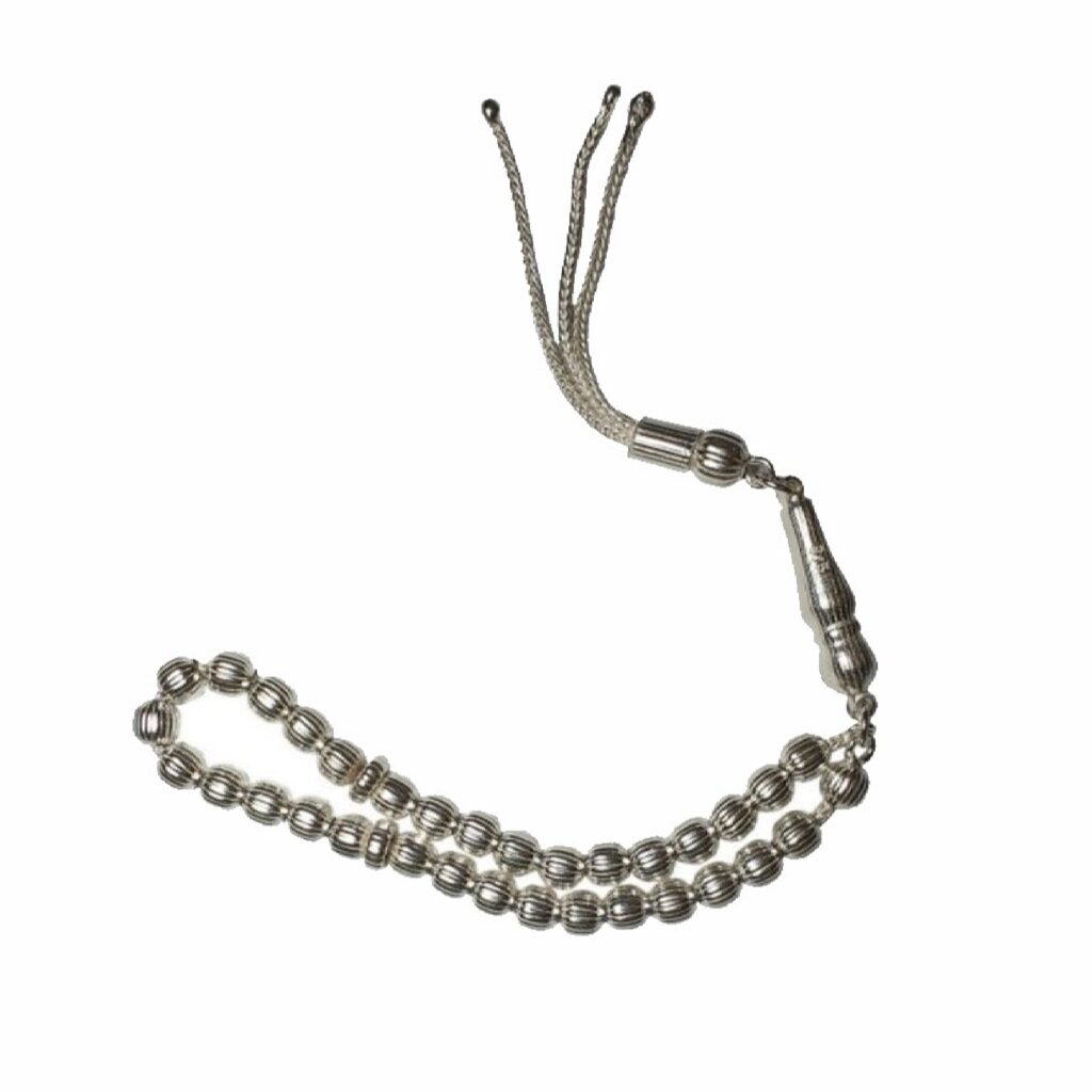 Chapelet islamique en argent Zahir – 33 perles de prière