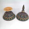 Sucrier en Poterie Persane Fait Main avec Couvercle - Minakari Émaillé Ciel Artistique