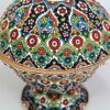 Sucrier en Poterie Persane Fait Main avec Couvercle - Minakari Émaillé Ciel Artistique