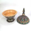 Sucrier en Poterie Persane Fait Main avec Couvercle - Minakari Émaillé Ciel Artistique