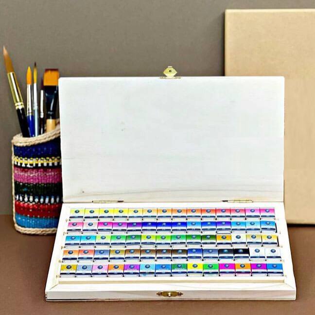 Coffret en bois de 70 aquarelles Raimon