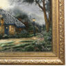 Tapis persan figuratif noué à la main de Tabriz représentant le cottage Foxglove de Thomas Kinkade