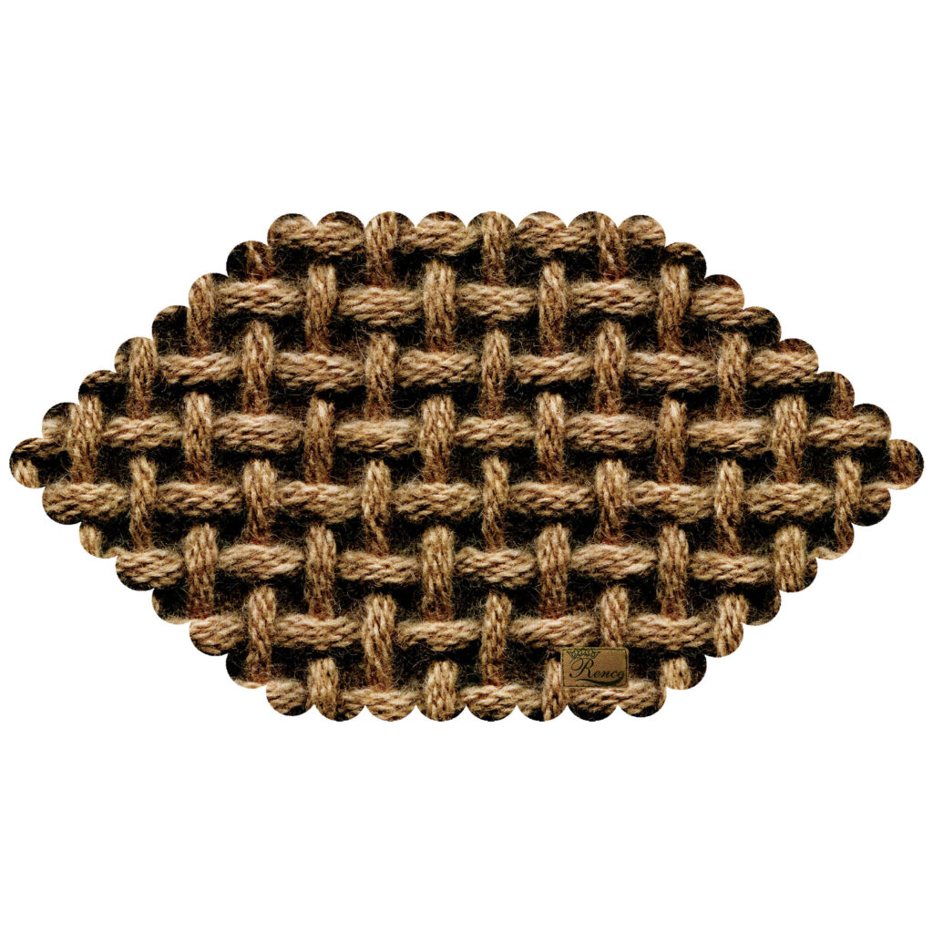 Nappe en Velours Élégance Persane Design Hexagonal à Tissage à Carreaux