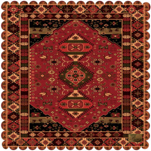 Nappe en Velours avec Design Tapis Persan pour Votre Décoration de Table