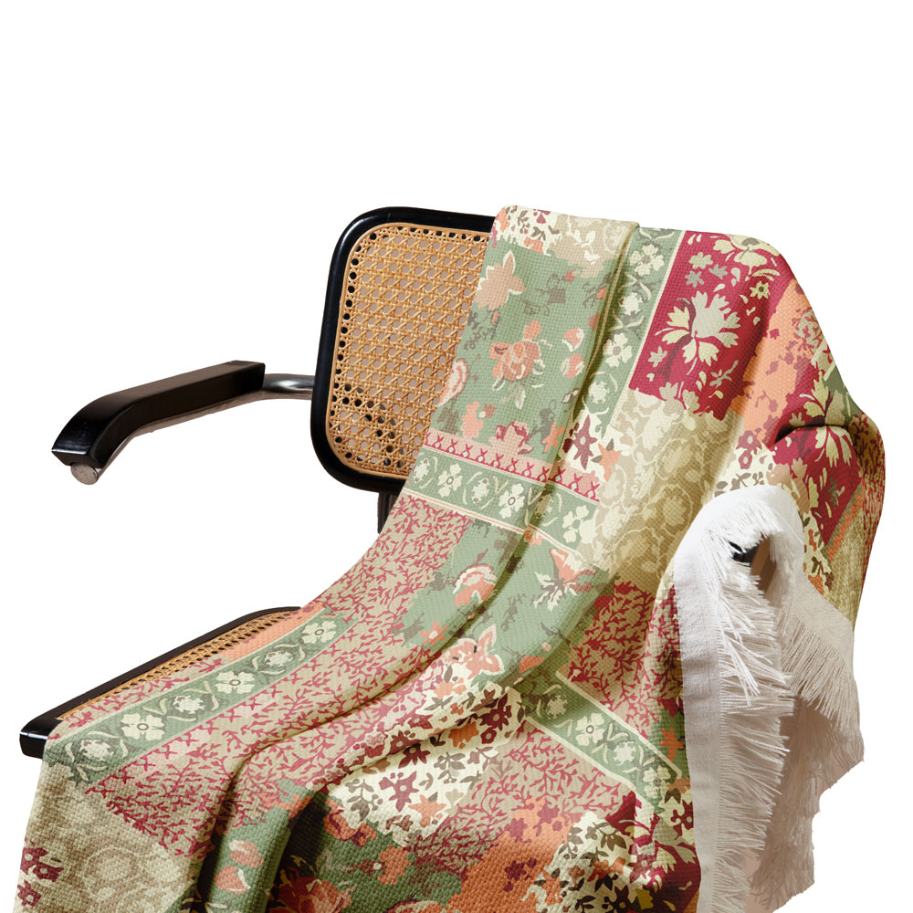 Plaid en Velours Doux & Léger pour Canapé Modèle Floral