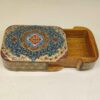 Boîte à cartes en bois persan - Émaillage Khatam Floral