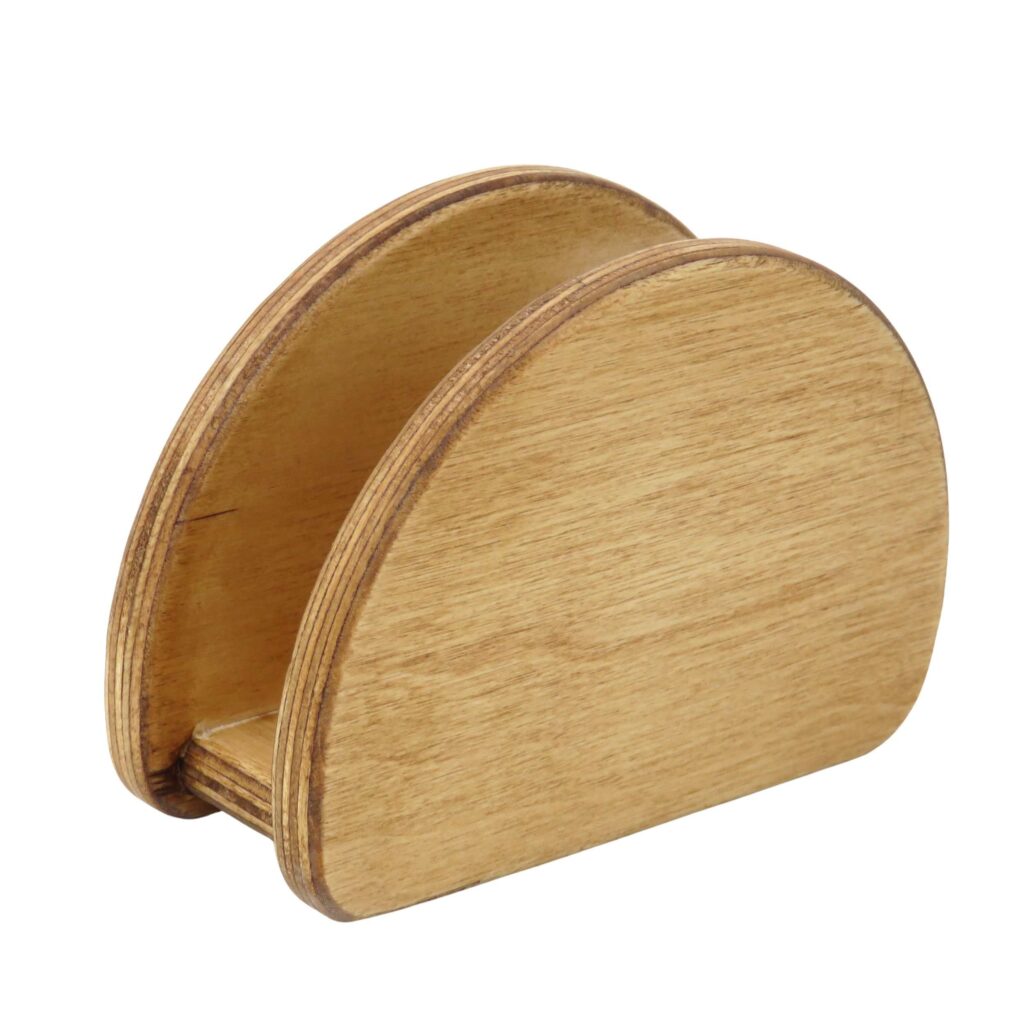 Porte-mouchoirs en bois demi-rond – Design élégant
