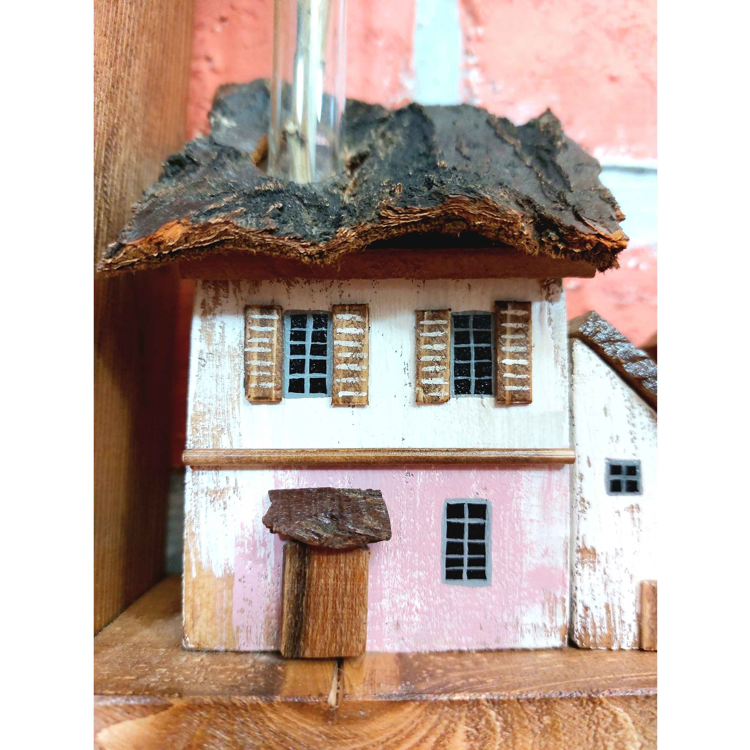 Porte-clés mural décoratif et fait main avec 5 crochets