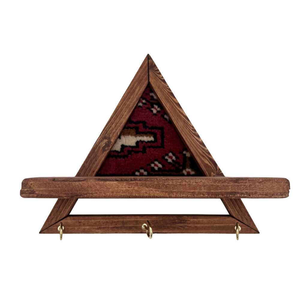 Porte-clés mural décoratif et fait main avec design Tapis Torkaman pour la maison