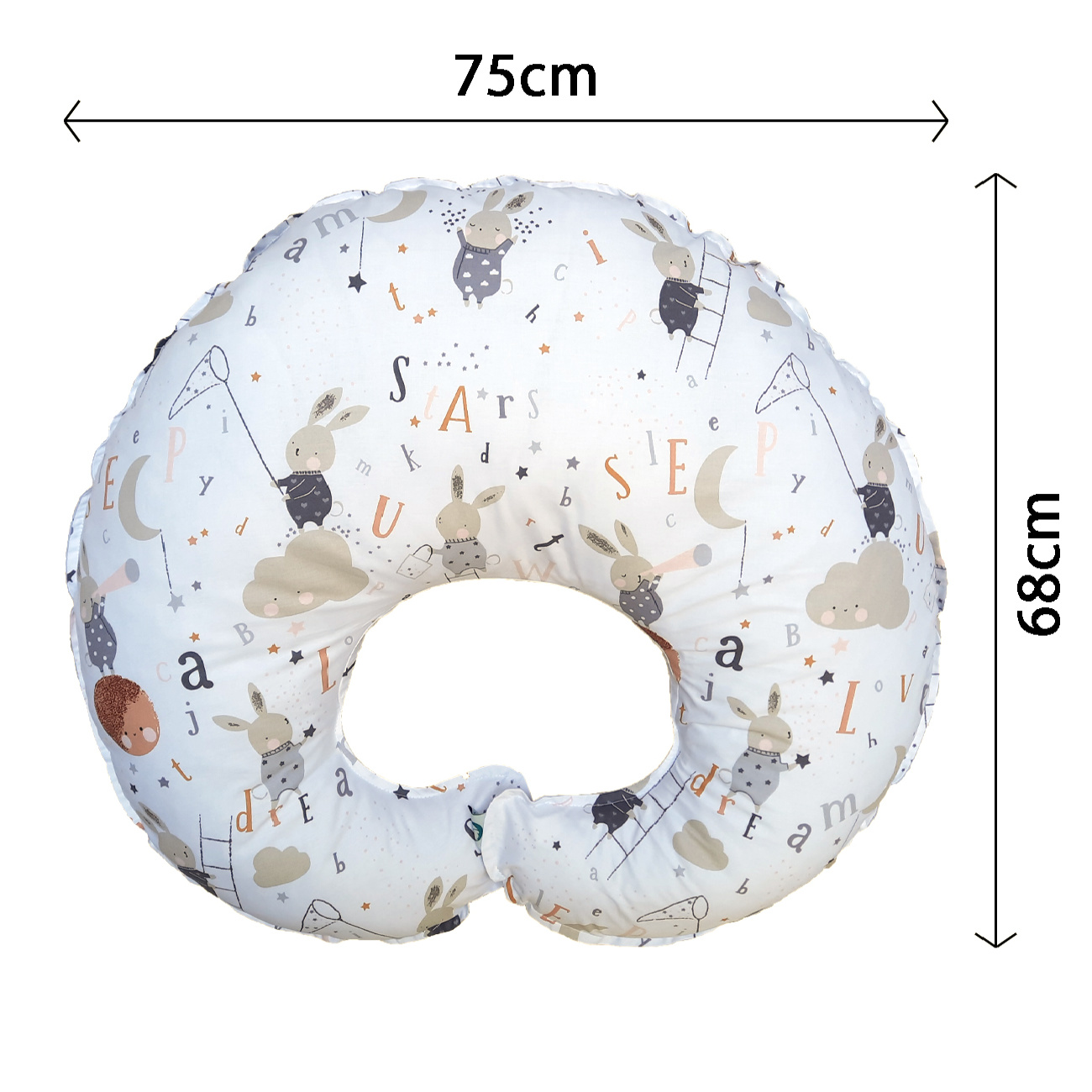 Ensemble de literie pour bébé en coton 6 pièces avec design Petit Lapin