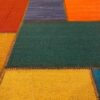 Tapis Kilim en laine persane artisanal tissé à la main géométrique