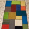 Tapis Kilim en laine persane artisanal tissé à la main géométrique