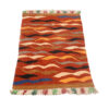 Tapis Kilim en laine persane artisanal tissé à la main à Isfahan vague rouge