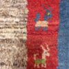 Tapis Gabbeh en laine persane authentique véritablement tissé à la main avec motif chameau