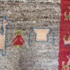 Tapis Gabbeh en laine persane authentique véritablement tissé à la main avec motif chameau