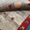 Tapis Gabbeh en laine persane authentique véritablement tissé à la main avec motif chameau