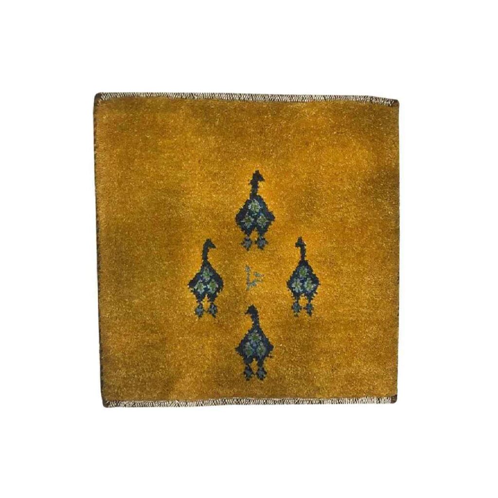 Tapis Gabbeh en laine persane véritablement tissé à la main avec motifs animaliers canards