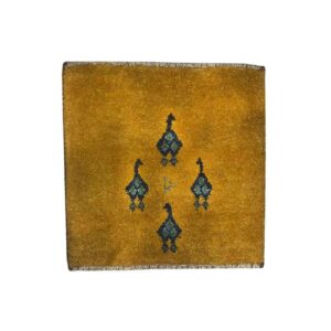 Tapis Gabbeh en laine persane véritablement tissé à la main avec motifs animaliers canards