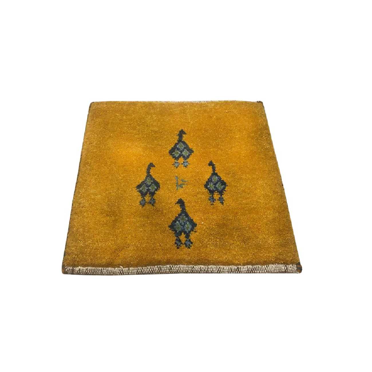 Tapis Gabbeh en laine persane véritablement tissé à la main avec motifs animaliers canards