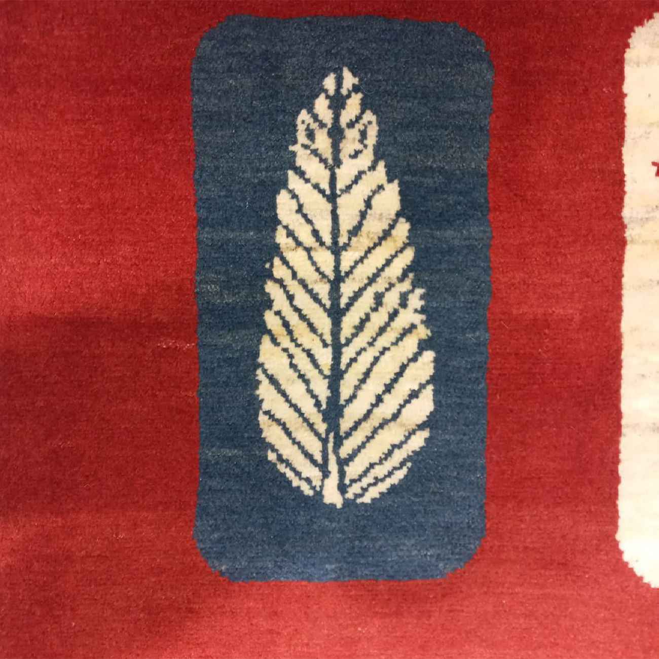 Tapis en laine Gabbeh persan authentique tissé à la main motifs de feuilles