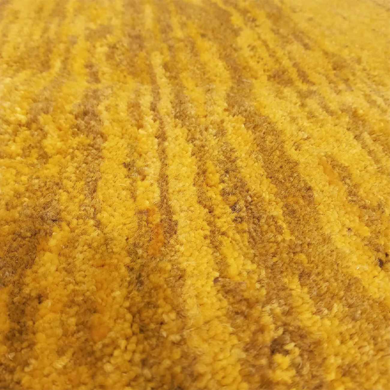 Tapis en laine Gabbeh persan authentique tissé à la main jaune