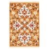 Tapis Kilim en laine persane authentique tissé à la main en Kerman floral orange