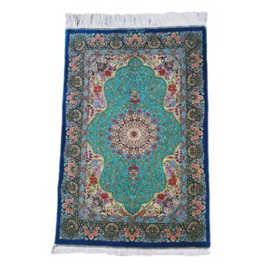 Tapis persan authentique en soie noué à la main à Qom Lachak Toranj