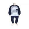 Ensemble de vêtements pour bébé garçon avec design rayé